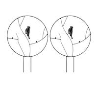 ORFOFE 2 Pièces Treillis pour Plantes Grimpantes Fer Support Décoratif Ajustable pour Jardinière Intérieure et Extérieure Cadre Robuste pour Plantes Pot Résistant Aux Intempéries et