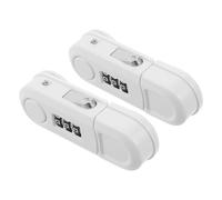 ORFOFE 2 Pièces verrou placard code child safety cabinet door freezer door lock with password ABS White