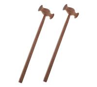 ORFOFE 2 Pièces Wood Massage Hammer Manual Back And Neck Massager Stick For Deep Muscle Relaxation Portable Full Body Therapy Tool