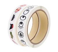 ORFOFE 2 rouleaux Stickers Yeux et Bouches Colorés pour Garçon Fille Autocollants DIY pour Artisanat et Scrapbooking Papier Écologique pour Créations Manuelles et Collages