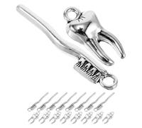 ORFOFE 20 pièces Breloques Dents et Brosses à Dents Miniatures pour Fabrication Bijoux Pendentifs Accessoires Créatifs pour Colliers Bracelets Décorations Mode