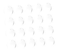 ORFOFE 20 pièces Disques Ronds Acrylique Transparent Ébauches Porte-clés Légers pour DIY Bricolage et Décoration