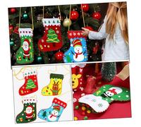 ORFOFE 20 Pièces Kit de Couture Feutrine pour Débutants Matériaux Non Tissés Sûrs pour Création de Chaussettes de Noël DIY Garçon Fille Jouets Éducatifs Manuels