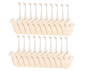 ORFOFE 20 Pièces Lot Découpes Oiseau DIY Corde Ornements Suspendus Colombe pour Mariage Anniversaire Noël Décorations Communions et Cortège Nuptial