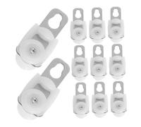 ORFOFE 20 pièces roulettes Rideau Rail Carré Acier Inoxydable Glisseurs Silencieux à Roulement à Billes pour Tringle Plafond Installation Facile Compatible Rails Rideaux Coulissants