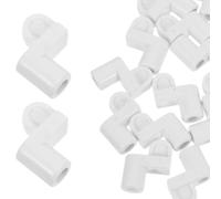 ORFOFE 24 Pièces Clips de Fixation Installation Facile en Plastique Blanc, 3/8 Pouce, avec Vis, pour Moustiquaire, pour Fenêtre et Panneau Anti-tempête la Maison Portes