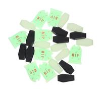 ORFOFE 24 Pièces Mini Coffin and Tombstone Set Halloween Miniature Decorations Reusable Diorama Accessories for Graveyard and Terrarium Scenes