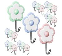 ORFOFE 25 Pièces Crochets Adhésifs Décoratifs Fleur Ps, Petits et Légers