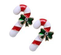 ORFOFE 2pièces Broche de Noël Design Canne Décorative pour Col de Vêtement Broche de Fête de Noël pour Canne