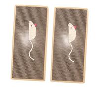 ORFOFE 2pièces Griffoir Carton pour Chats Planche à Gratter Vague pour Chats Et Kittens Jouet Multifonction pour Affûter Les Griffes Et Reposer Matériau Et Sûr