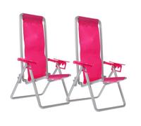 ORFOFE 2pièces Mini Chaise Longue Lot de Chaise De Plage Pliante Miniature Accessoire Décoration Maison Jardin Miniature