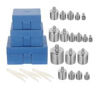 ORFOFE 3 Boîtes Ensemble de Poids D'étalonnage en Acier Boîte Séparée, Finition Polie, Compatible Balance de Laboratoire et Balance Numérique, pour Usage en Laboratoire