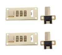 ORFOFE 3 digit combination lock 2pcs, gym bag lock, resettable manual press latch, business trips backpack jewelry box, enhanced impact resistance