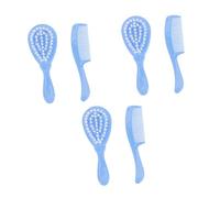 ORFOFE 3 ensembles Set de Brosses et Peignes de Bain pour Garçon Fille Doux et Sécurisés Brosses de Massage et Nettoyage Chevelu Accessoire pour et Garçon Fille Bleu