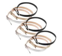 ORFOFE 3 Paires Lot Lacets Cuir PU Détachables pour Talons Sangles Réglables Antidérapantes pour Chaussures à Talons et Sandales Confortables et Durables avec Design Enveloppant la
