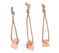 ORFOFE 3 pièces Bloc de Sel Minéral pour Lapin avec Corde à Mâcher pour Rongeurs Accessoires Lapin Sûrs et Durables pour Dents Saines et Amusement