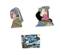 ORFOFE 3 pièces Broche Robe Lot de Design Peinture à Huile et Accessoires Mode pour Vêtements et Sacs