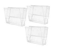 ORFOFE 3 Pièces Cassette Audio Rétro des Produits Dispensateur De Bande avec Porte-Stylo Titulaire Flûte à Bec Enregistrement Cuvette en Verre De Boîtes De DVD PP Transparent