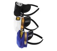 ORFOFE 3 Pièces Chapeau Marin pour Animaux Accessoire Costume Capitaine Nautique pour Petits Chiens et Design Respirant et Adorable pour et Photos