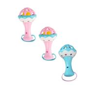 ORFOFE 3 Pièces de jouets d'ã©veil jouets musicaux cloche de musique pour bébé jouets de dentition design dessin animé à main clochette Plastique