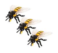 ORFOFE 3 Pièces Figurines Abeille Plastique Réalistes Jouets Educatifs pour Garçon Fille Développement Cognitif Projets Scolaires et Fêtes à Thème Insectes