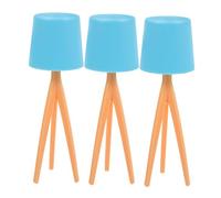 ORFOFE 3 pièces Lampe de Table Miniature Bleue pour Maison de Poupée Accessoires Décoratifs Élégants et Polyvalents pour Meubles de Maison Poupée
