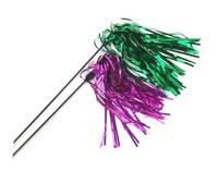 ORFOFE 3 pièces Lot de Baguettes à Rubans Plastiques Colorés pour Chats Jouets Interactifs Réfléchissants Amusants et Accessoire de Jeu Sécurisé pour Animaux Couleurs Couleur Aléatoire