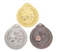 ORFOFE 3 pièces Lot de Médailles Métal pour Compétition de Basket- Récompense Or Argent et Bronze Médaille Athlétisme pour Jeux Sportifs et