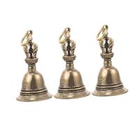 ORFOFE 3 pièces Lot de Petites Clochettes Rétro Laiton pour Bricolage Pendentifs pour Porte-clés Décorations DIY Noël et Bijoux