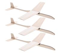 ORFOFE 3 Pièces Maquette Planeur Bois à Peindre Kit Avion Balsa DIY pour Garçon Fille Projets Scolaires et Activités Créatives