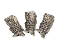 ORFOFE 3 pièces Pendentifs Carpe Vintage Cuivre pour Bijoux DIY Perles Artisanales Résistantes pour Bracelets et Colliers Charms Porte-clés Amulettes Lot