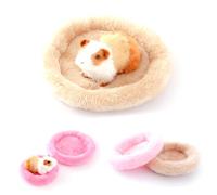 ORFOFE 3 Pièces Tapis Douillet Rond S pour Hamster Hérisson Écureuil Souris Rats et Petits Animaux Matelas Chaud et Confortable pour Cage Couleur Aléatoire Couleur