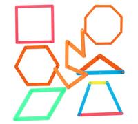 ORFOFE 30 pièces Bâtons de Construction Géométriques Manipulatives Mathématiques Plastique pour Apprentissage des Formes Géométriques Relations Triangulaires et Calculs Aire Matériel