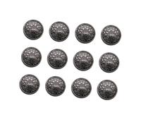 ORFOFE 30 Pièces Boutons Métalliques Creux pour Vêtements Boutons DIY Métal Résistant pour Manteaux et Accessoires Noir