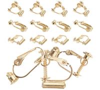 ORFOFE 30 pièces Convertisseur DIY Boucles Oreilles Clips U Réglable Cuivre Doré Accessoires pour Boucles Non Percées Adaptateurs Confortables et Durables