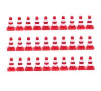 ORFOFE 30 pièces Jeu Éducatif Cônes de Signalisation Routière Colorés Panneaux de Simulation de Barrage pour Garçon Fille Pédagogique de Sécurité Routière pour Garçon et Fille