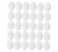 ORFOFE 30 pièces Lot de Œufs de Pigeon Factices Plastique Massif Imitation Réaliste pour Arrêter la Ponte Décoration et Artisanat Polyvalents Accessoires pour Élevage et Protection des