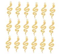 ORFOFE 30 Pièces Pendentif serpentin rétro Boucles d'oreilles qui font des charmes Supplies de bijoux de serpent Charmes de la boucle d'oreille Jewelry Charms Pendant Golden