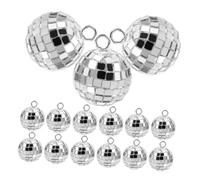 ORFOFE 30 pièces Pendentifs Boules Disco Vintage Holographiques pour Création Bijoux Porte-clés Boucles Oreilles Accessoires Années