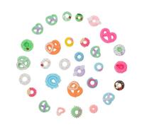 ORFOFE 30 pièces Resin Donut Charms Miniature Cake Flatback Craft Accessories for DIY Scrapbook Phone Case Jewelry Making