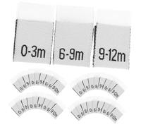 ORFOFE 300 pièces Étiquettes Mensuelles Polyester pour Vêtements Garçon Fille Mois Durables pour Couture et Suivi Croissance Adaptées Garçons et Filles