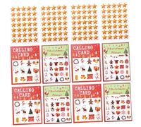 ORFOFE 37 Pièces Cartes de Bingo Créatives de Noël Jeu de Société Festif pour Joueurs Cartes Papier Design Unique Danger pour Fêtes Danniversaire et Saint Valentin