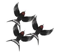 ORFOFE 3pièces Figurine Hirondelle Artificielle Décoration Murale Pour Maison De Ferme Lot De Oiseaux Décoratifs De Simulation