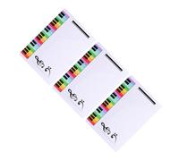 ORFOFE 3pièces Tableau Blanc Effaçable Portable pour Enseignement Musical Planche Portée Plastique et Étanche Tableau Écriture Réutilisable pour Maison et Classe