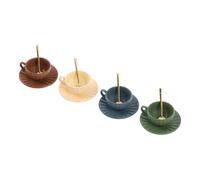 ORFOFE 4 Ensembles Mini Tasse De Café Tasse De Thé Miniature Ustensiles De Cuisine Mini Tasses à Café Accessoires De Scène De La Maison De Poupée Ensemble De Cuisine Miniature