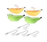 ORFOFE 4 Pièces Banana-Shaped Small Animal Bed Soft Cotton Hamster Hanging Hammock for Chinchilla Ferret Sugar Glider Parrot Cozy Sleep and Play Refuge