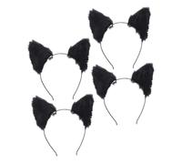 ORFOFE 4 Pièces Bandeau Oreilles de Renard Peluche Tête Cosplay Animalier Réaliste Accessoires de Déguisement Doux et Confortables et Hommes