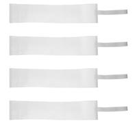 ORFOFE 4 pièces Brassard de Capitaine de Football Blanc Ajustable Brassards de Sport Polyvalents pour Équipes Bandes de Deuil et DIY Réutilisables pour Football Basketball et Baseball