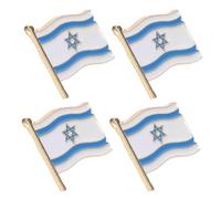 ORFOFE 4 Pièces Broche Drapeau Israël Épingle Créative Patriotique pour Vêtements Formels Sacs à Dos de Costume Souvenir et Multifonctionnel