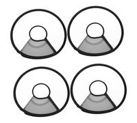 ORFOFE 4 Pièces Collier de Récupération pour Animaux Ajustable Collerette Transparente Léchage pour Chiens Chats Chiots et Lapins Protection de Plaies et Rapide